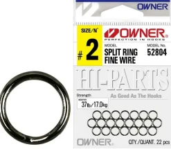 OWNER FINE WIRE SPLIT RINGS - Size #00 - Qty 24pcs