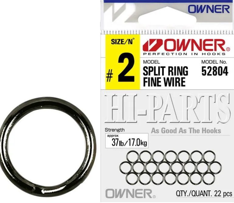 OWNER FINE WIRE SPLIT RINGS - Size #00 - Qty 24pcs