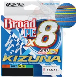 OWNER KIZUNA BROAD PE X8 BRAID LINE 330yds MULTI PE 8.0 - 89LB