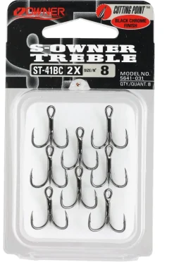 OWNER ST41BC TREBLE HOOKS - 8 - Qty 8