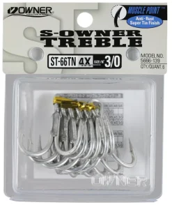 OWNER ST66TN TREBLE HOOKS - 4 - 8pcs