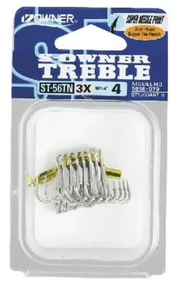 OWNER ST56TN TREBLE HOOKS - 6 - Qty 8