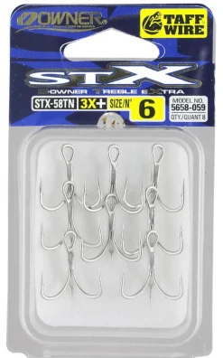 OWNER STX58TN TREBLE HOOKS - 6 - Qty 8