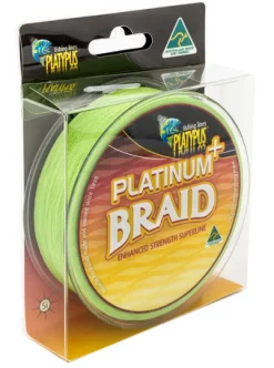 PLATYPUS PLATINUM PLUS BRAID LINE LIME GREEN 125yds x 50lb