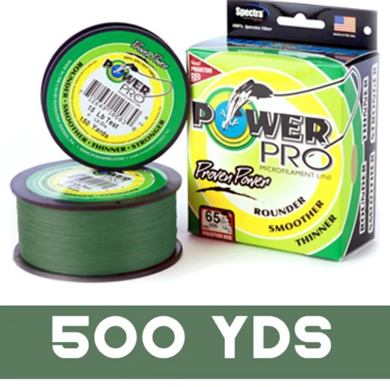POWER PRO BRAID LINE 500yds GREEN - 20lb