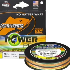 POWER PRO DEPTH HUNTER BRAID LINE 500yds MULTI COLOUR - 30lb
