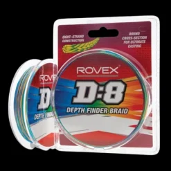 Rovex D:8 Depth Finder Braid 100lb | 8-Strand PE Fishing Line - 250yds