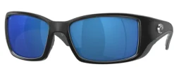 06S9014 COSTA BLACKFIN 580G GLASS POLARIZED SUNGLASSES - Frame: Matte Black/ Lens: Blue Mirror