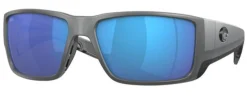 06S9078 COSTA BLACKFIN PRO 580G GLASS POLARIZED SUNGLASSES - Frame: Matte Gray/ Lens: Blue Mirror