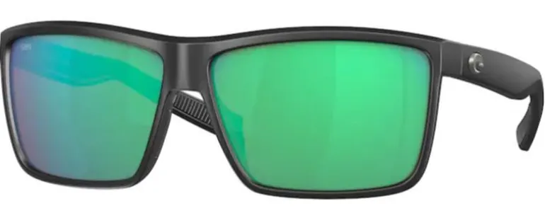 06S9016 COSTA RINCONCITO 580G GLASS POLARIZED SUNGLASSES - Frame: Matte Black/ Lens: Green Mirror