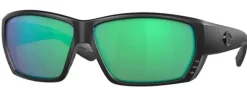 06S9009 COSTA TUNA ALLEY 580G GLASS POLARIZED SUNGLASSES - Frame: Blackout/ Lens: Green Mirror