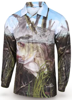 SAMAKI AUSSIE BASS LONG SLEEVE SHIRT - Small