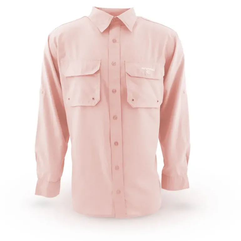 SAMAKI BREEZE LADIES VENTED LONG SLEEVE SHIRT BLUSH - X Small