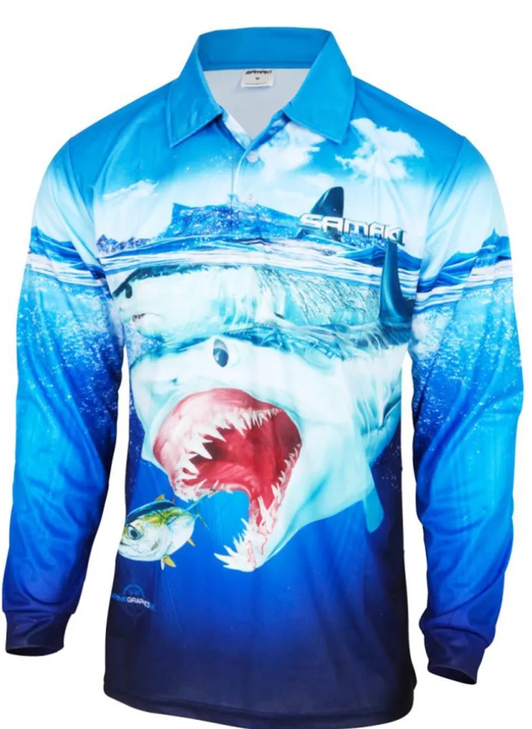 SAMAKI MAKO SHARK LONG SLEEVE SHIRT - Medium