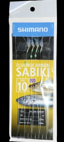 SHIMANO FLUOROCARBON SABIKI JIG UV LIVE SHRIMP - Size 8