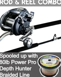 SHIMANO FORCEMASTER 9000A ELECTRIC REEL & STATUS BLUEWATER DEEP DROP ELECTRIC ROD COMBO