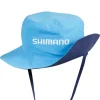 SHIMANO KIDS BUCKET HAT CYAN/NAVY (REVERSIBLE)