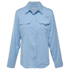 SHIMANO LADIES LONG SLEEVE VENTED SHIRT SKY BLUE - Size 8