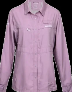 SHIMANO LADIES PRO STRETCH VENTED SHIRT Orchid Hush - Size 8