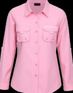 SHIMANO LADIES VENTED SHIRT Pink - Size 8