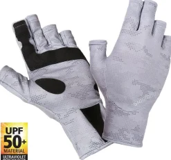 SHIMANO SUN GLOVES UPF50+ GREY DOT CAMO - Medium