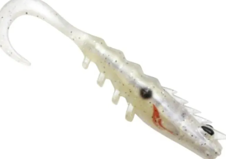 SQUIDGY PRAWN WRIGGLER TAIL LURE 110mm - Whitebait