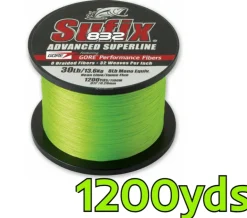 SUFIX 832 BRAID LINE 1200yds NEON LIME - 40lb