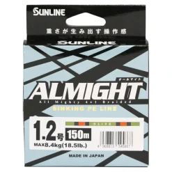 SUNLINE ALMIGHT BRAID LINE 150m OLIVE - PE 0.4