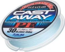 SUNLINE CAST AWAY PE BRAID LINE BLUE 10lb - PE0.6 -150m