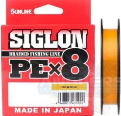 SUNLINE SIGLON PEX8 BRAID LINE 300m ORANGE - 100lb - PE8