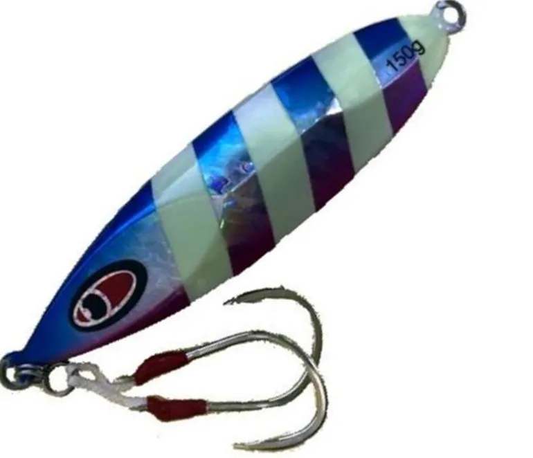 TODD EXPLORER JIG LURE 150g - Blue Pink Zebra Glow