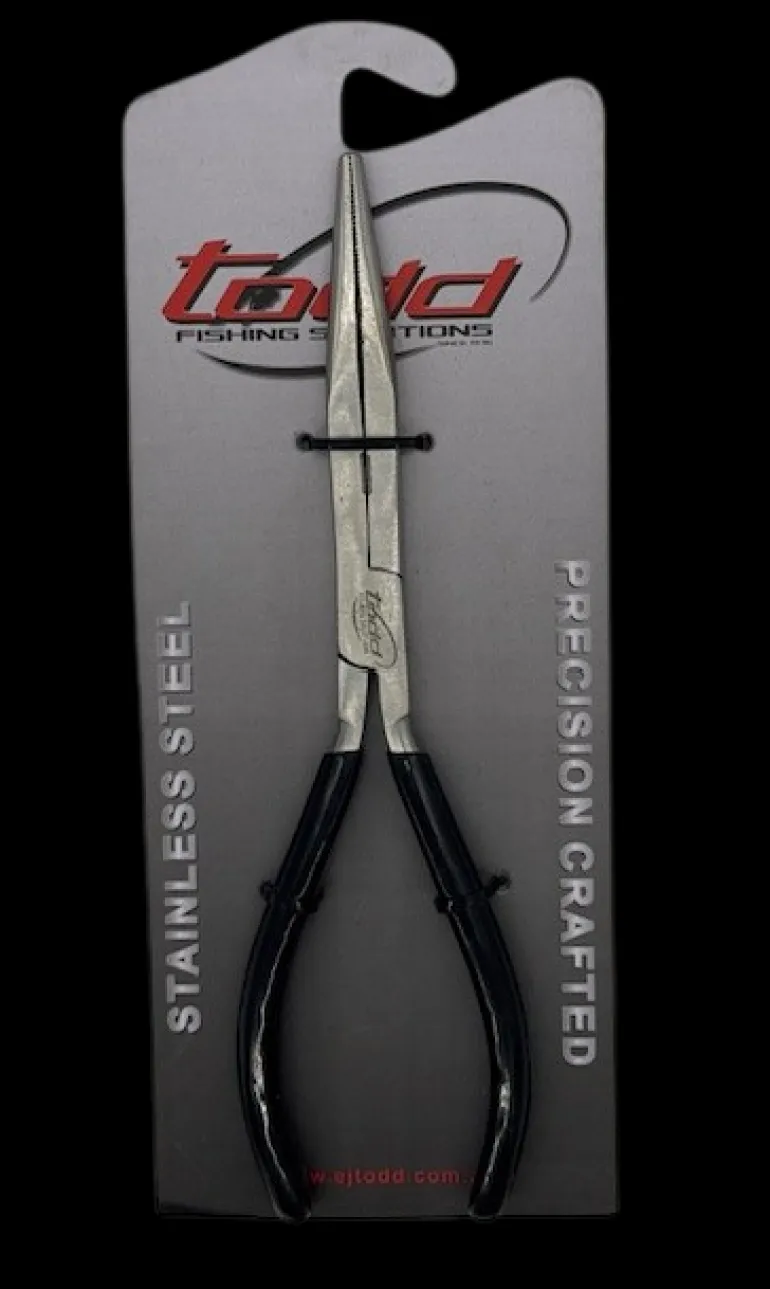 TODD STAINLESS STEEL LONG NOSE PLIERS - 8 INCH