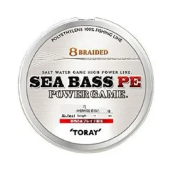 TORAY SEA BASS PE POWER GAME BRAID LINE 150m WHITE - 15lb - PE 0.8