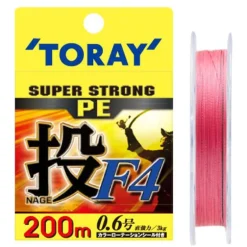 TORAY SUPER STRONG PE NAGE F4 BRAID LINE 200m MULTI COLOUR - 6lb - 3kg - PE 0.6