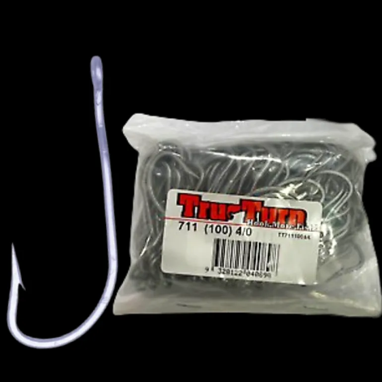 TRU TURN 711 FORGED PERMASTEEL CONE CUT HOOKS - 100 PACK 2/0