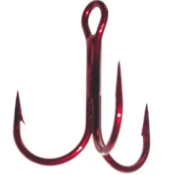 TRU TURN 7X STRONG RED TREBLE HOOKS - 4 - Qty 10
