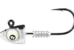 TT LURES BIG EYEZ JIG HEADS - 1/6oz - 3/0 - Silver Black Glow EyeZ
