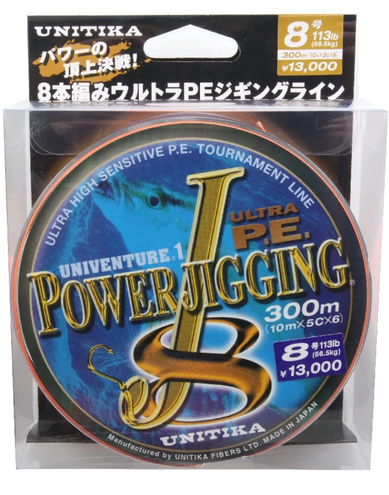 UNITIKA POWER JIGGING J8 ULTRA PE BRAID LINE 300m - 113lb