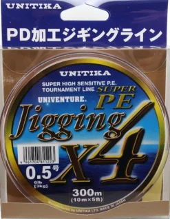 UNITIKA UNIVENTURE JIGGING X4 BRAID LINE 300m PE 1.5 - 18LB
