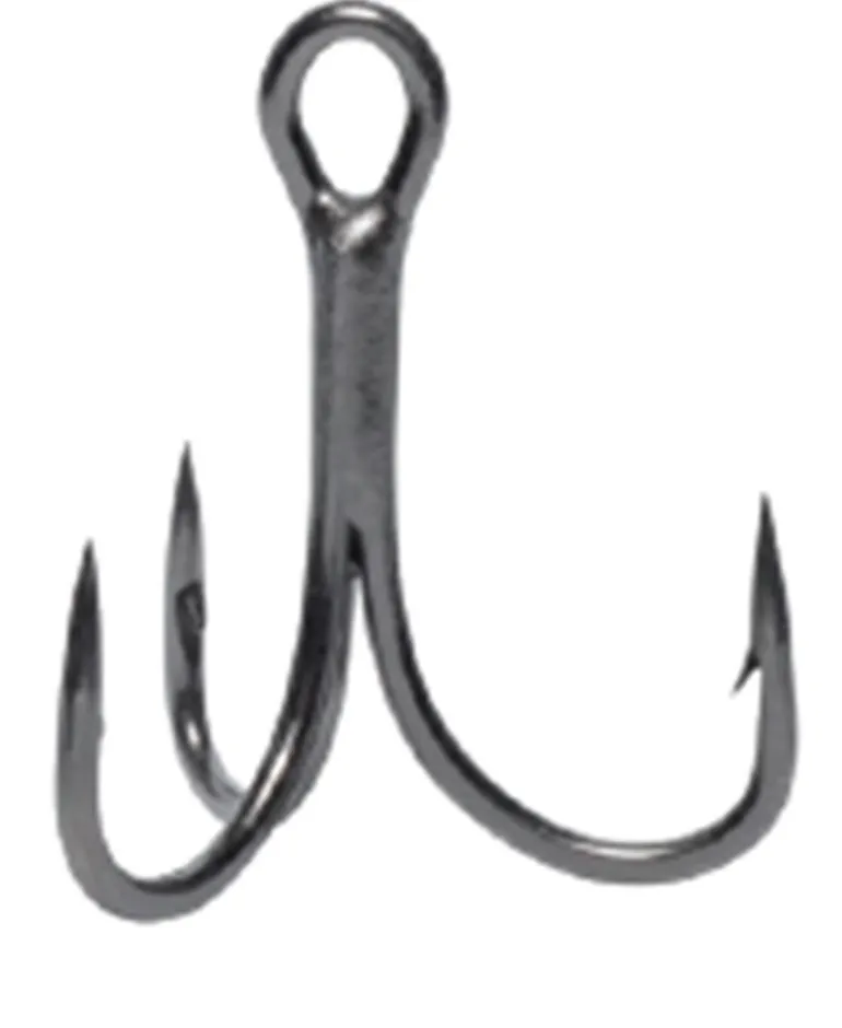 VMC 7554BN BLACK NICKEL 2X INLINE TREBLE HOOKS - 12 - Qty 5