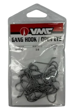 VMC 8755PS OPEN EYE GANG HOOKS 25 PACK - 2/0