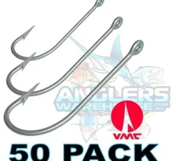 VMC 9255PS PERMASTEEL OSHAUGHNESSY HOOKS 50 PACK 2/0 - Qty 50