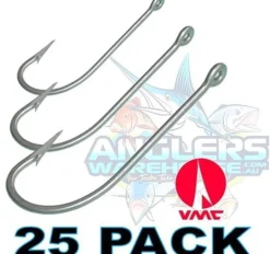 VMC 9255PS PERMASTEEL OSHAUGHNESSY HOOKS 25 PACK 1/0 - Qty 25