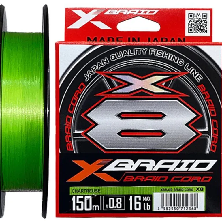YGK X-BRAID BRAID CORD X8 LINE 150m GREEN - 14lb  - PE 0.6