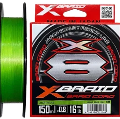 YGK X-BRAID BRAID CORD X8 LINE 300m GREEN - 20lb - PE 1.0