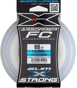 YGK X-BRAID FC ABSORBER SLIM & STRONG FLUOROCARBON LINE 30m - 52lb