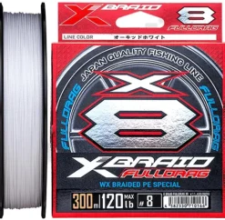 YGK X-BRAID FULLDRAG X8 BRAID LINE 300m WHITE - 60lb - PE 3