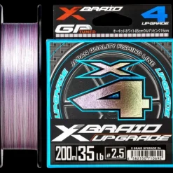 YGK X-BRAID UPGRADE X4 BRAID LINE 200m WHITE/RED - PE 1.2 - 20lb