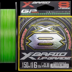 YGK X-BRAID UPGRADE X8 BRAID LINE 150m GREEN/ WHITE - 14lb - PE 0.6